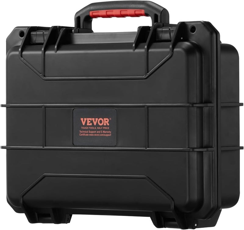 VEVOR Weatherproof Hard Case, Heavy Duty Protective Dry Box Case with Pre-cut Foam, Retractable Pull Handles for Travel, Hunting, Military, Tactical, IP67 Waterproof for Cameras(14.96x11.81x5.51) - Image 4